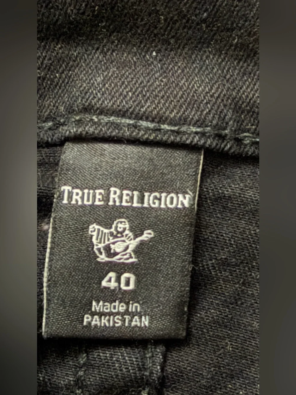 True Religion Men's Straight Jeans in Black